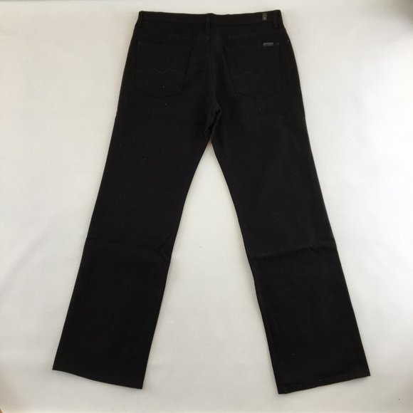 7 For All Mankind Relaxed Button Fly Black Jeans 36 - Picture 4 of 10